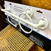 3-Piece Bathroom Hardware Set in White Finish