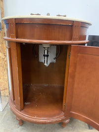 Brown Half Moon Vanity