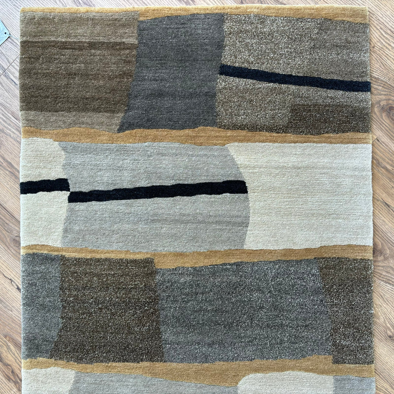 3x5-ft Taba Blackstone Rug, 100% Wool, 2-0047301