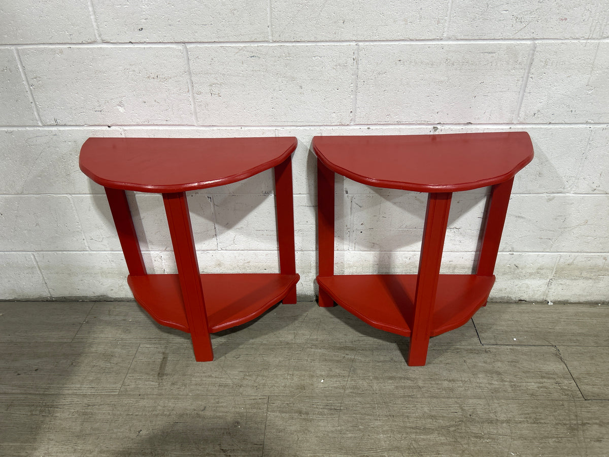Terracotta End Table Set - A Set of Two