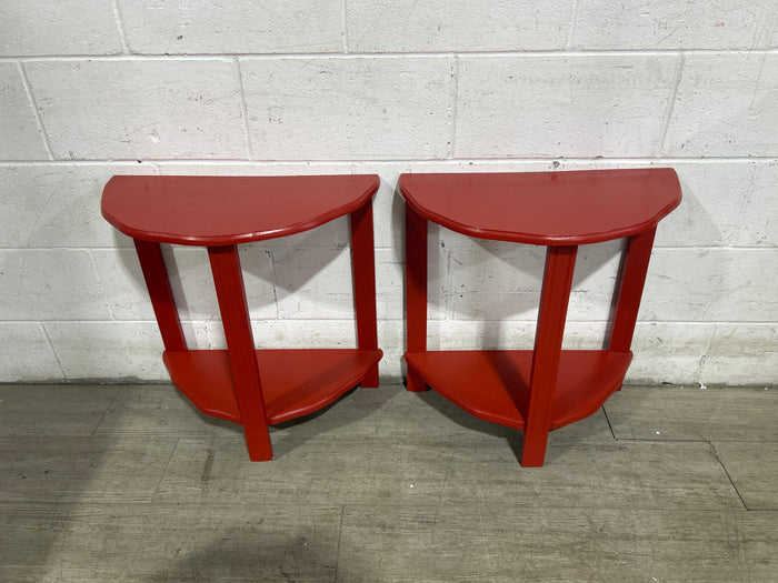 Terracotta End Table Set - A Set of Two