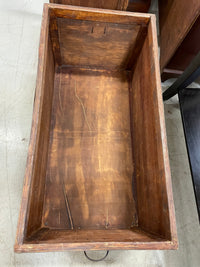 Vintage Storage Chest with Cane Inlay Design