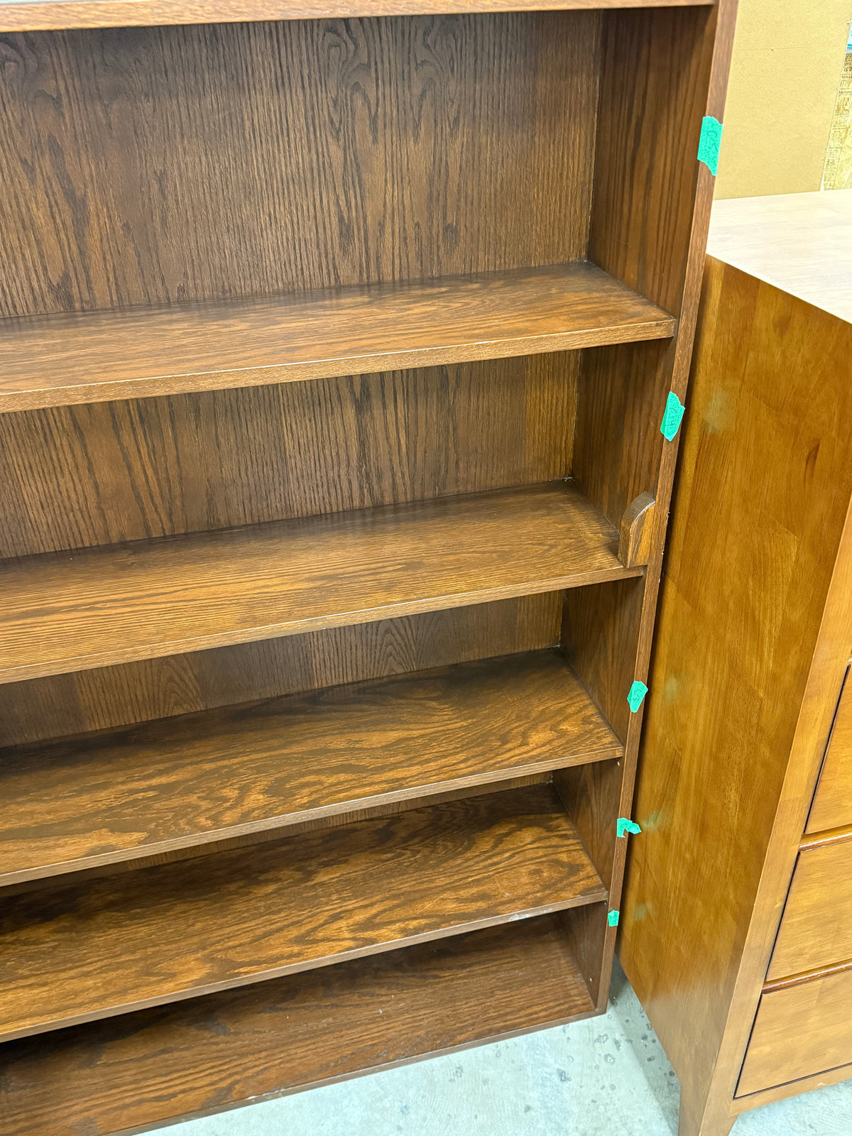 Tall Brown 7-Shelf Bookcase