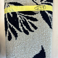 3x5-ft Floral Handmade Rug, Black on Beige, 100% Wool, 248