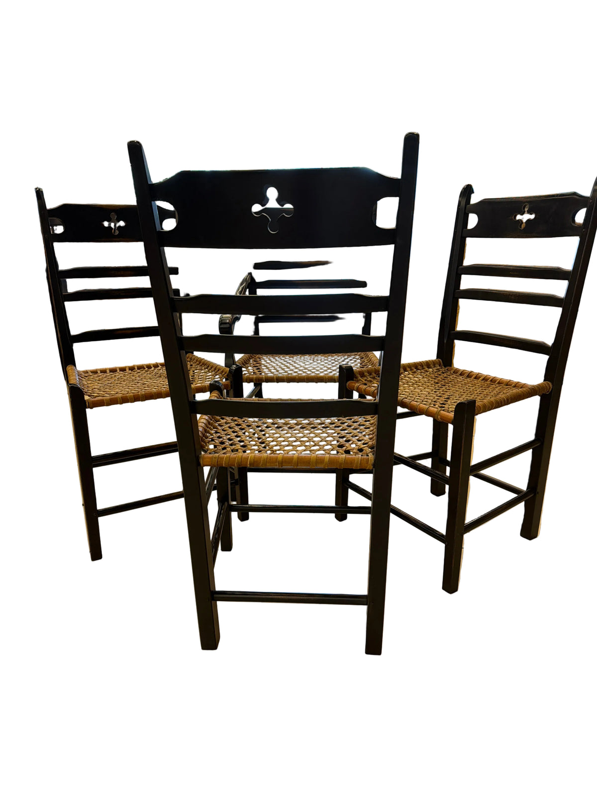 Raw Hide French Country Dining Chairs Set of 4