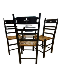Raw Hide French Country Dining Chairs Set of 4