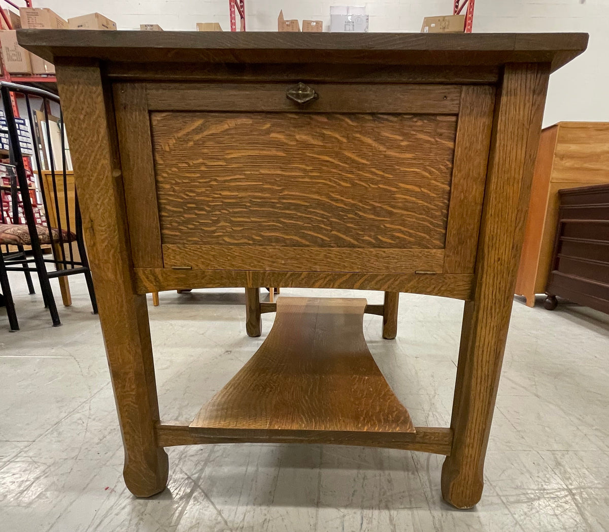 Versatile Banker's Desk in Oak