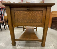 Versatile Banker's Desk in Oak