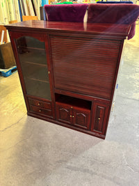 Vintage Dark Cherry Red TV Console