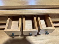 Honey-oak Roll-top Pedestal Desk