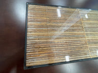 Stunning Wood Dining Table with Cane Inset and 6 Chairs