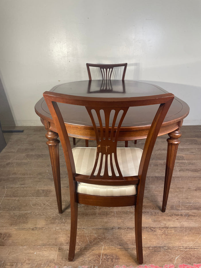 Solid Wood Dining Table with 2 Chairs
