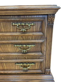 Traditional Three Drawer Dresser With Fluted Corner Columns