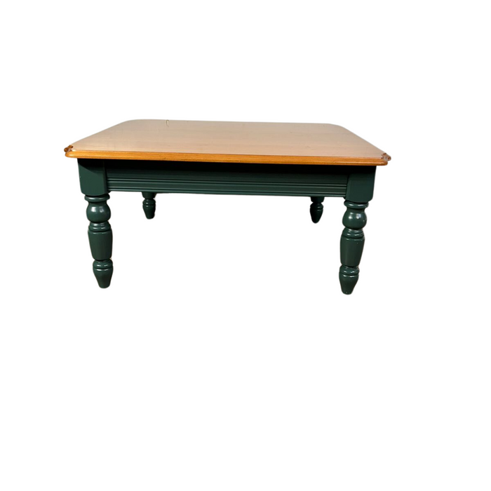 36" Wood Square Table w/ Green Legs