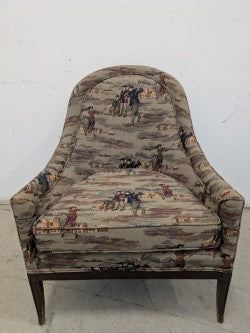 Vintage Style Upholstered Armchair