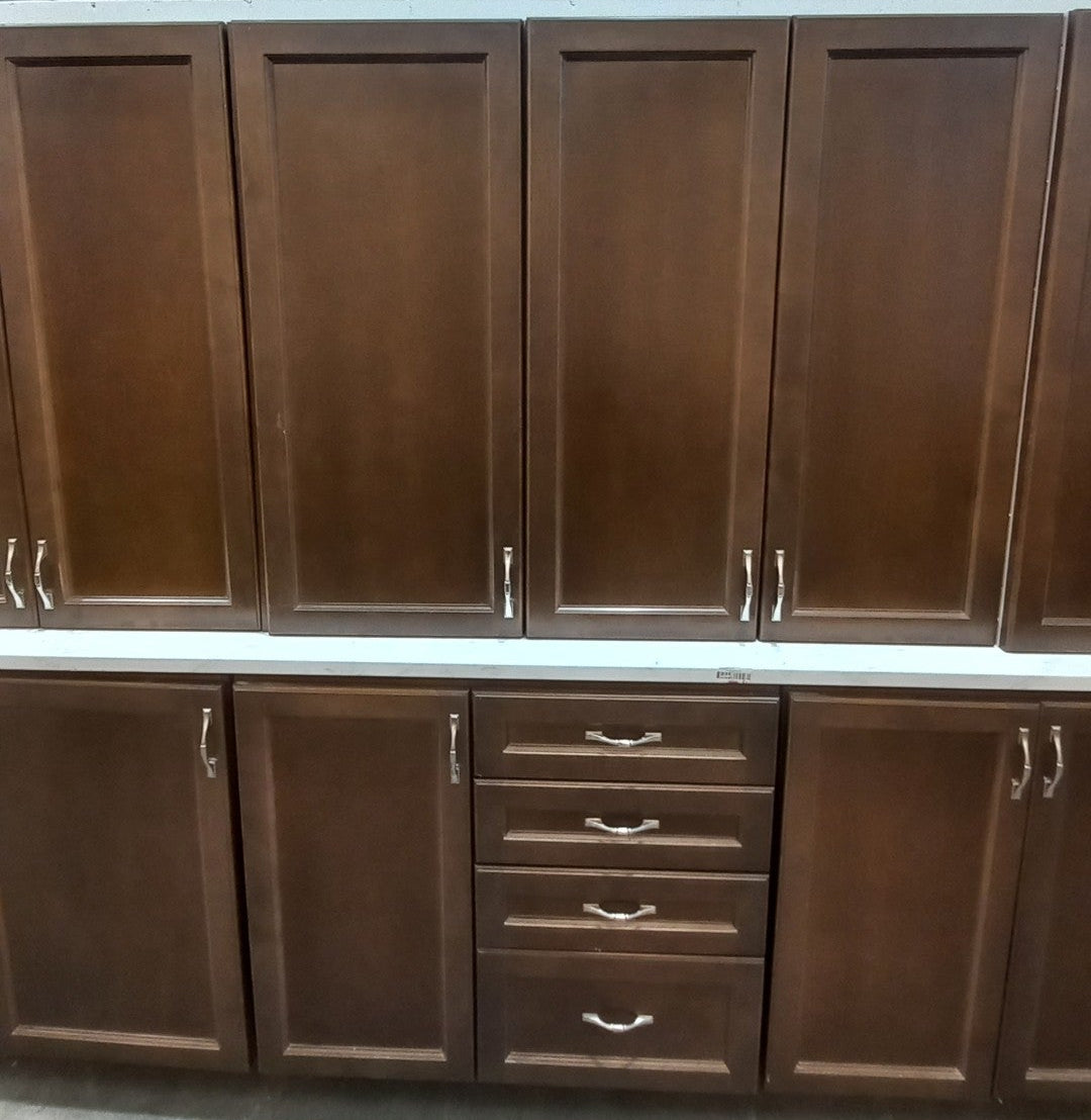 14 Cabinet Brown Kitchen Set