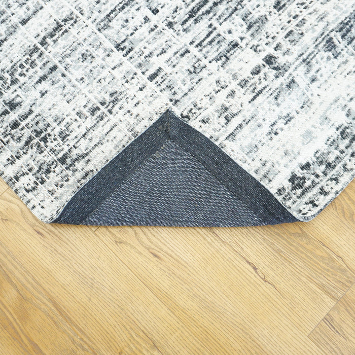 8x10-ft Cotton & Chenille Area Rug - Hazy Charcoal
