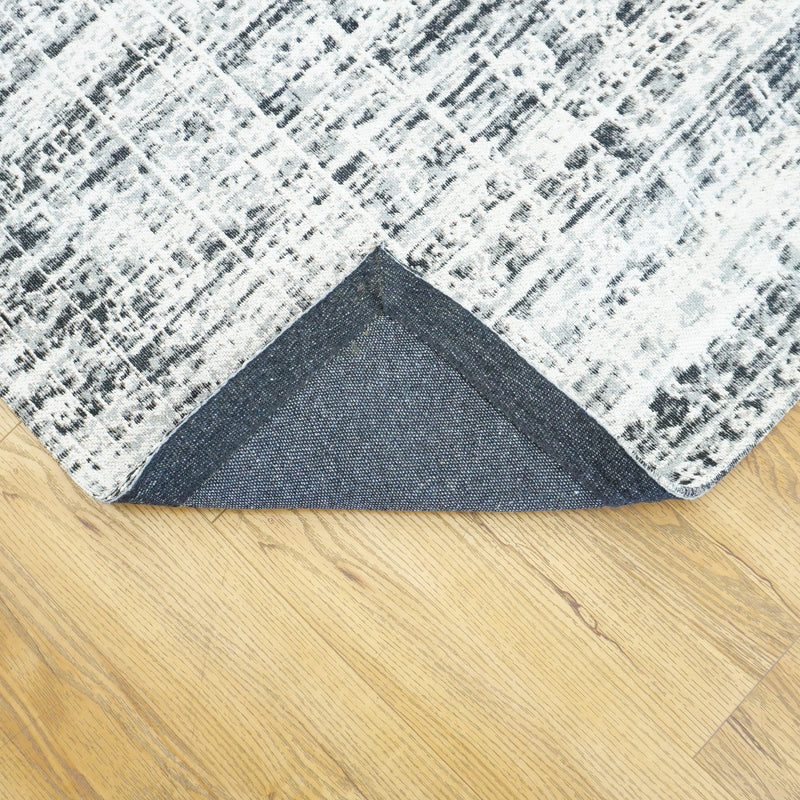 8x10-ft Cotton & Chenille Area Rug - Hazy Charcoal