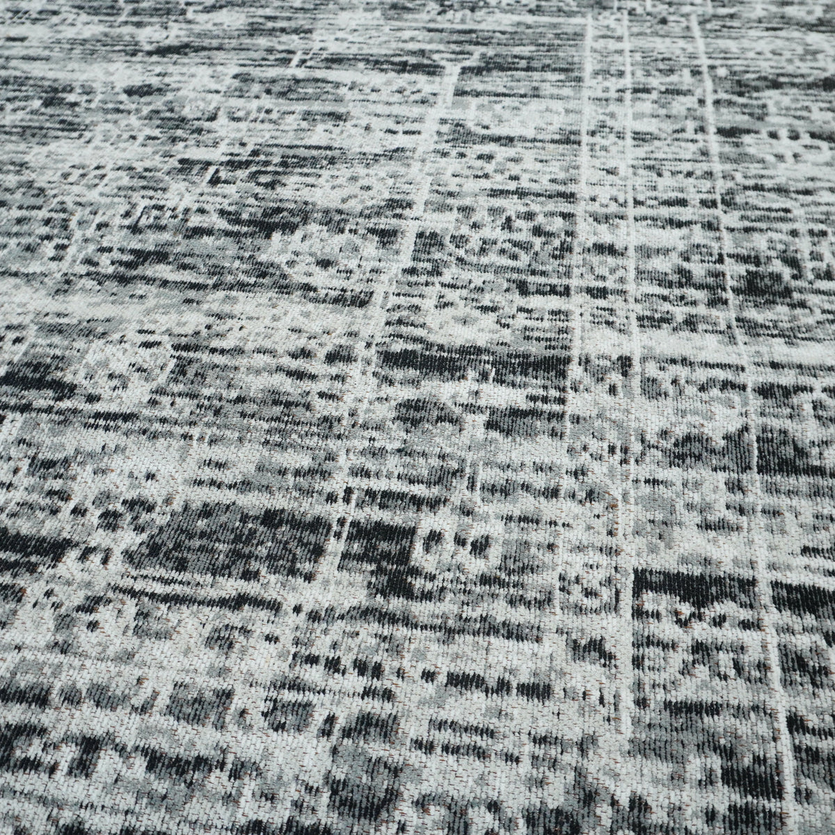 8x10-ft Cotton & Chenille Area Rug - Hazy Charcoal