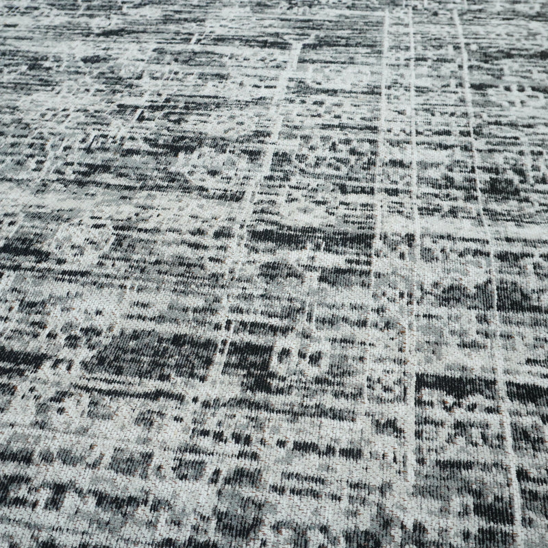8x10-ft Cotton & Chenille Area Rug - Hazy Charcoal