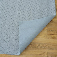8x10-ft Wool Area Rug - Chevron Grey