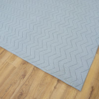 8x10-ft Wool Area Rug - Chevron Grey