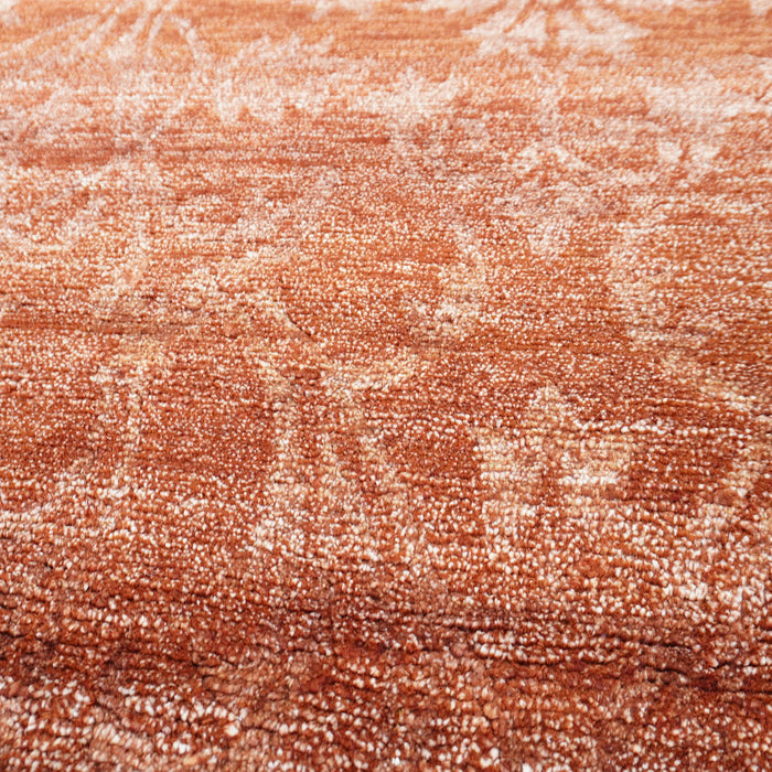 8x10-ft Wool & Silk Area Rug - Rust Red
