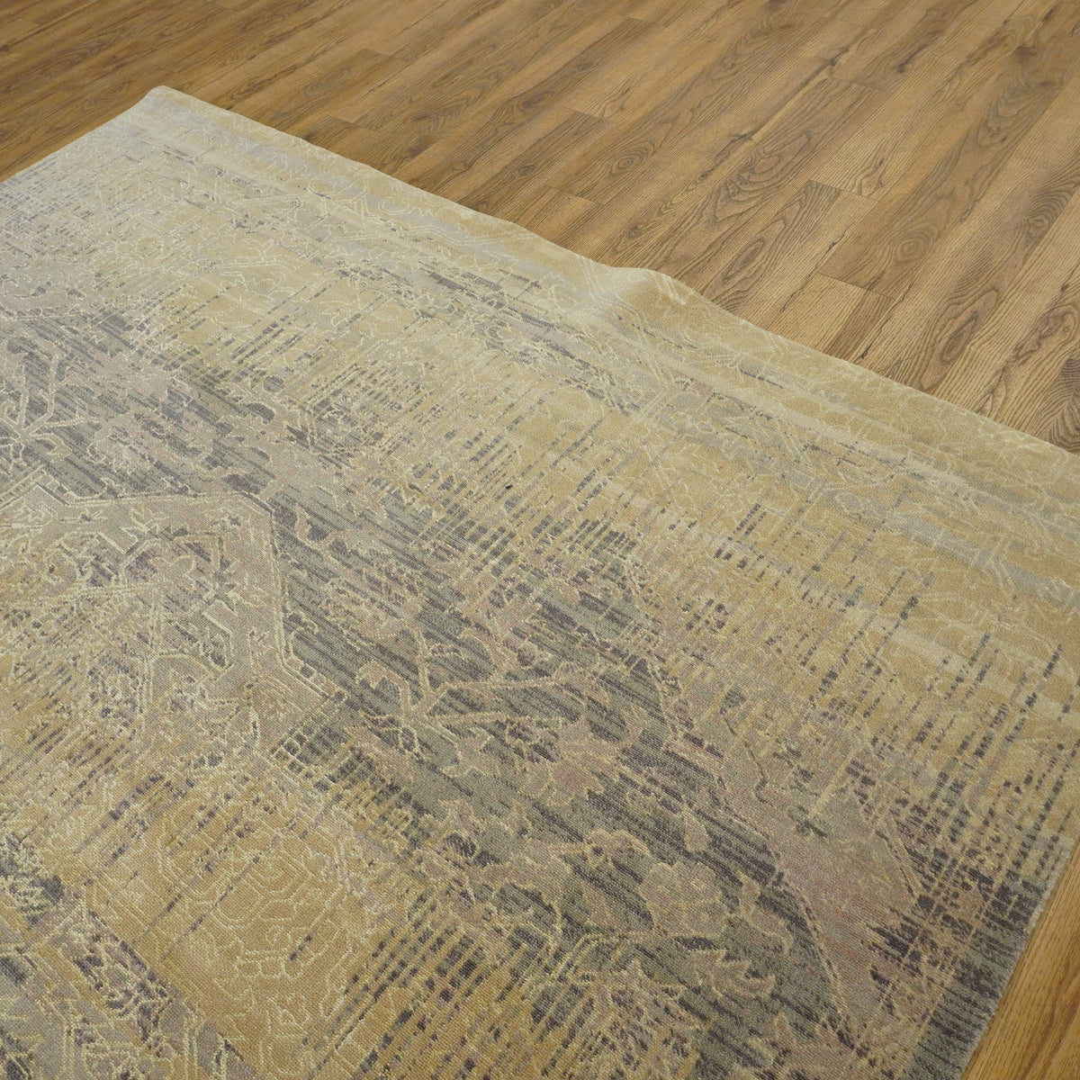 8x10-ft Wool & Silk Area Rug - Silk Elements Beige SKE27BGE