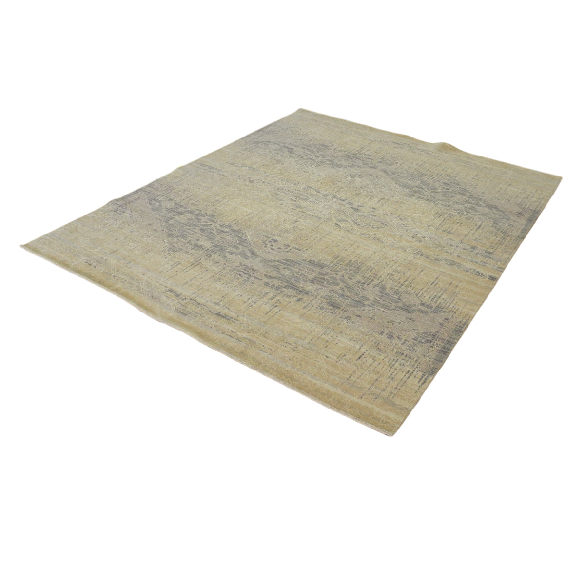 8x10-ft Wool & Silk Area Rug - Silk Elements Beige SKE27BGE