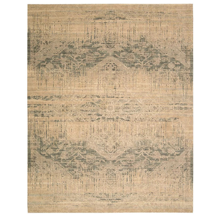 8x10-ft Wool & Silk Area Rug - Silk Elements Beige SKE27BGE