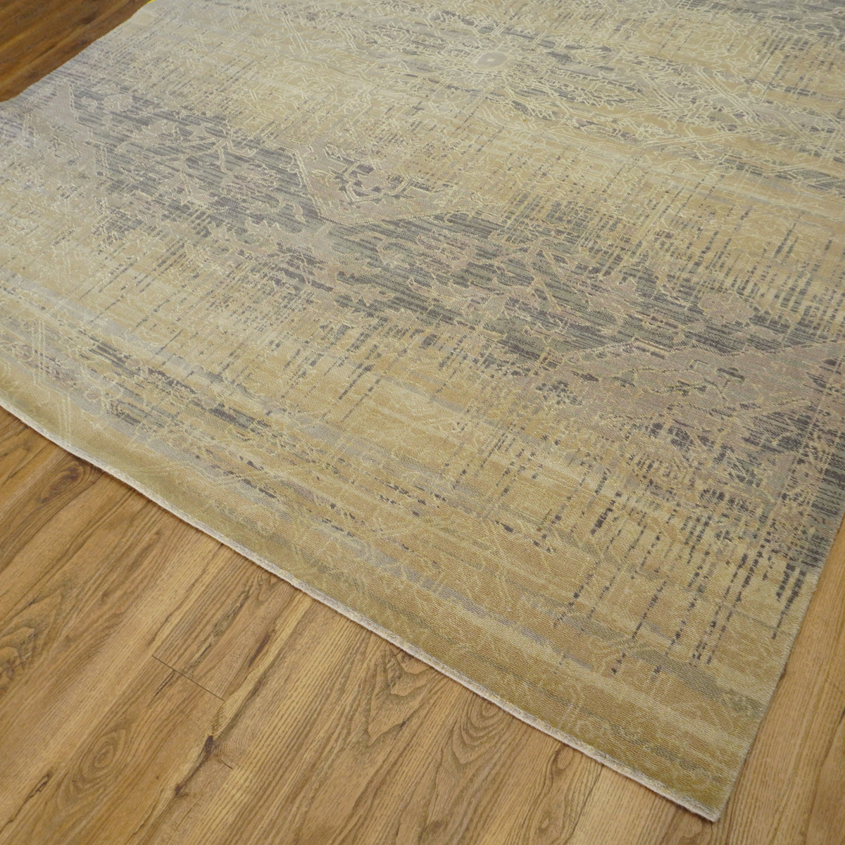 8x10-ft Wool & Silk Area Rug - Silk Elements Beige SKE27BGE