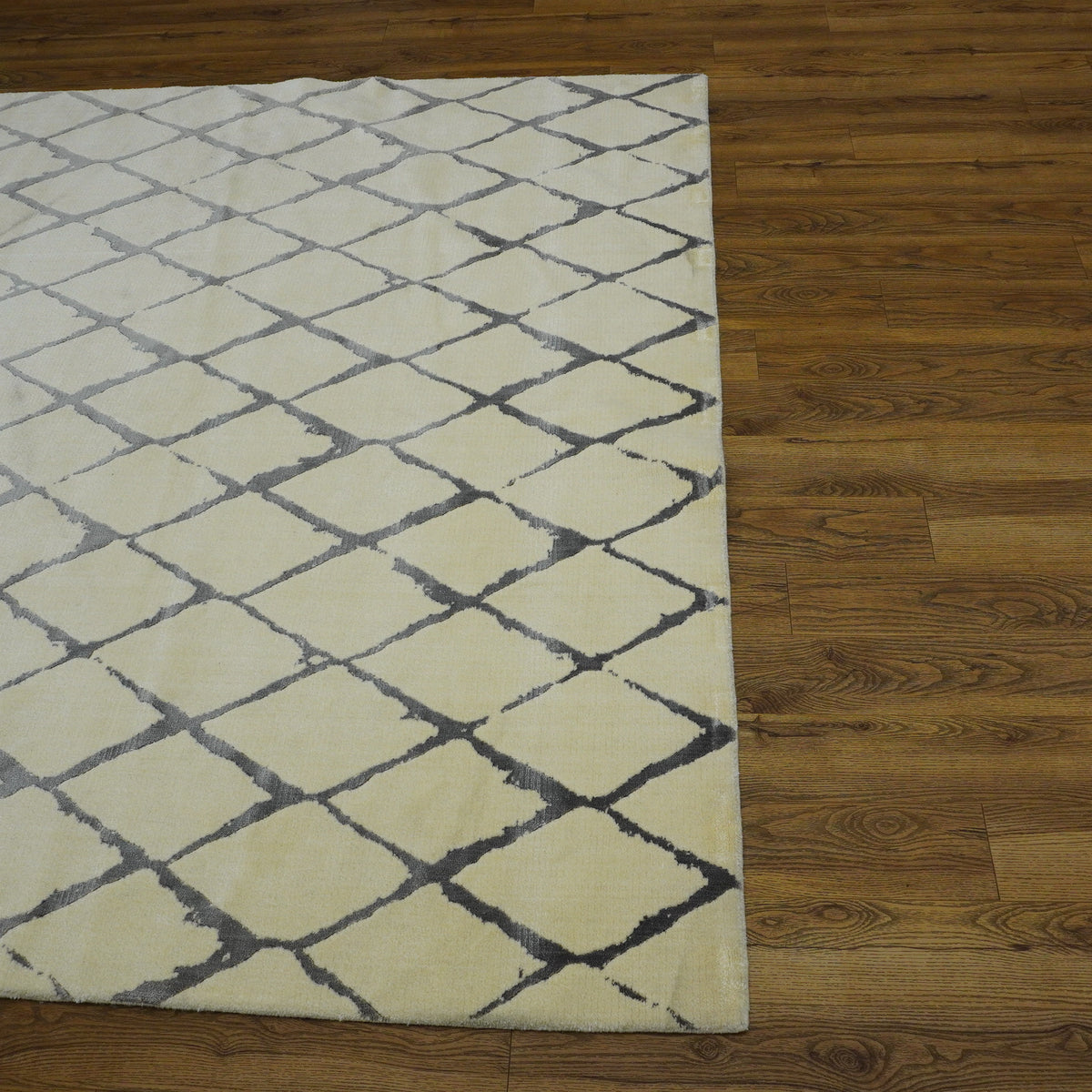 8x10-ft Luxcelle & Wool Area Rug - Twilight Ivory/Grey