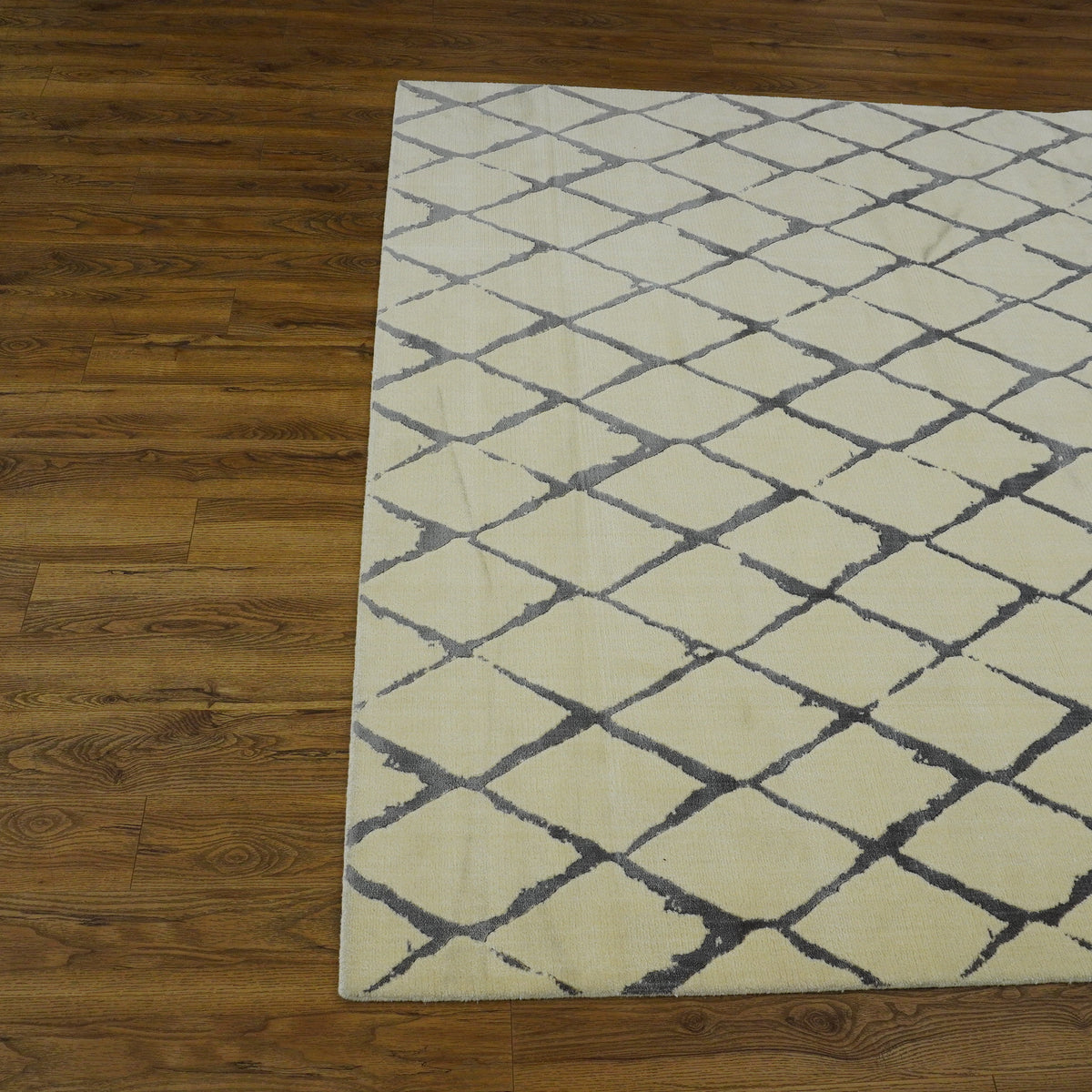 8x10-ft Luxcelle & Wool Area Rug - Twilight Ivory/Grey