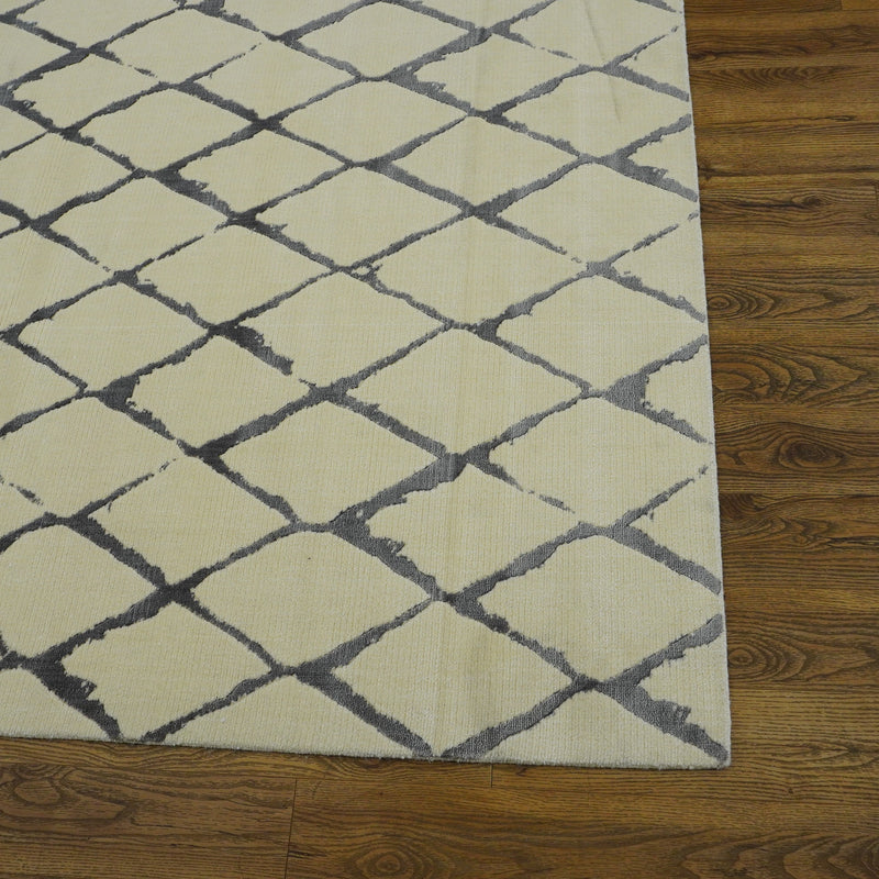 8x10-ft Luxcelle & Wool Area Rug - Twilight Ivory/Grey