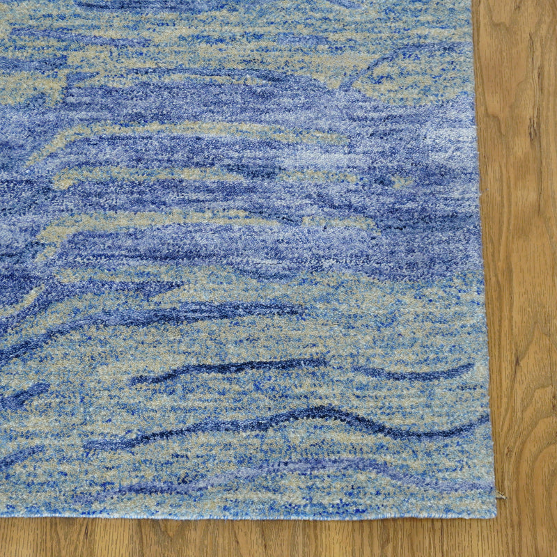 8x10-ft Wool Area Rug, Blue Sea Breeze