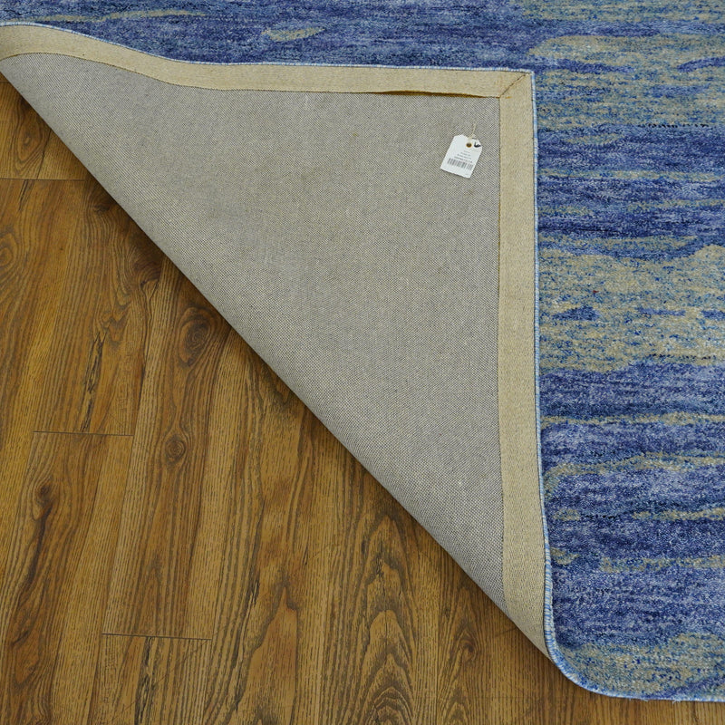 8x10-ft Wool Area Rug, Blue Sea Breeze