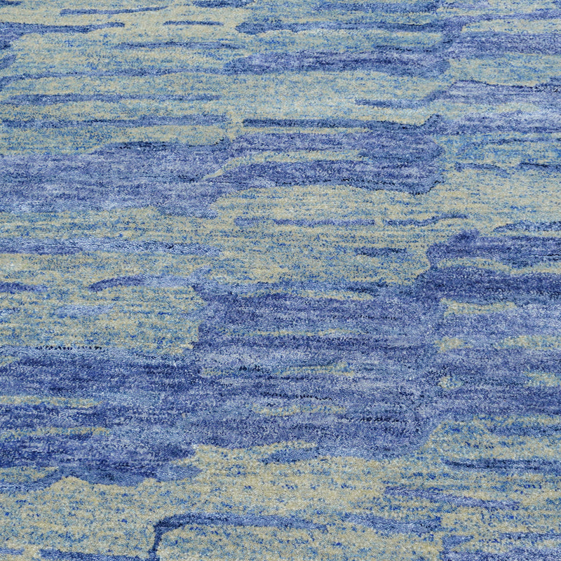 8x10-ft Wool Area Rug, Blue Sea Breeze