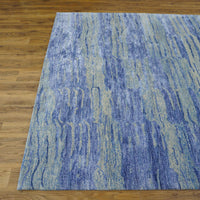 8x10-ft Wool Area Rug, Blue Sea Breeze