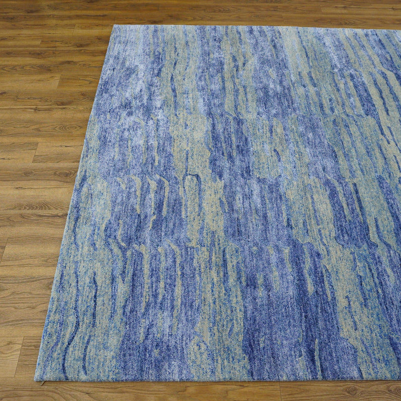8x10-ft Wool Area Rug, Blue Sea Breeze