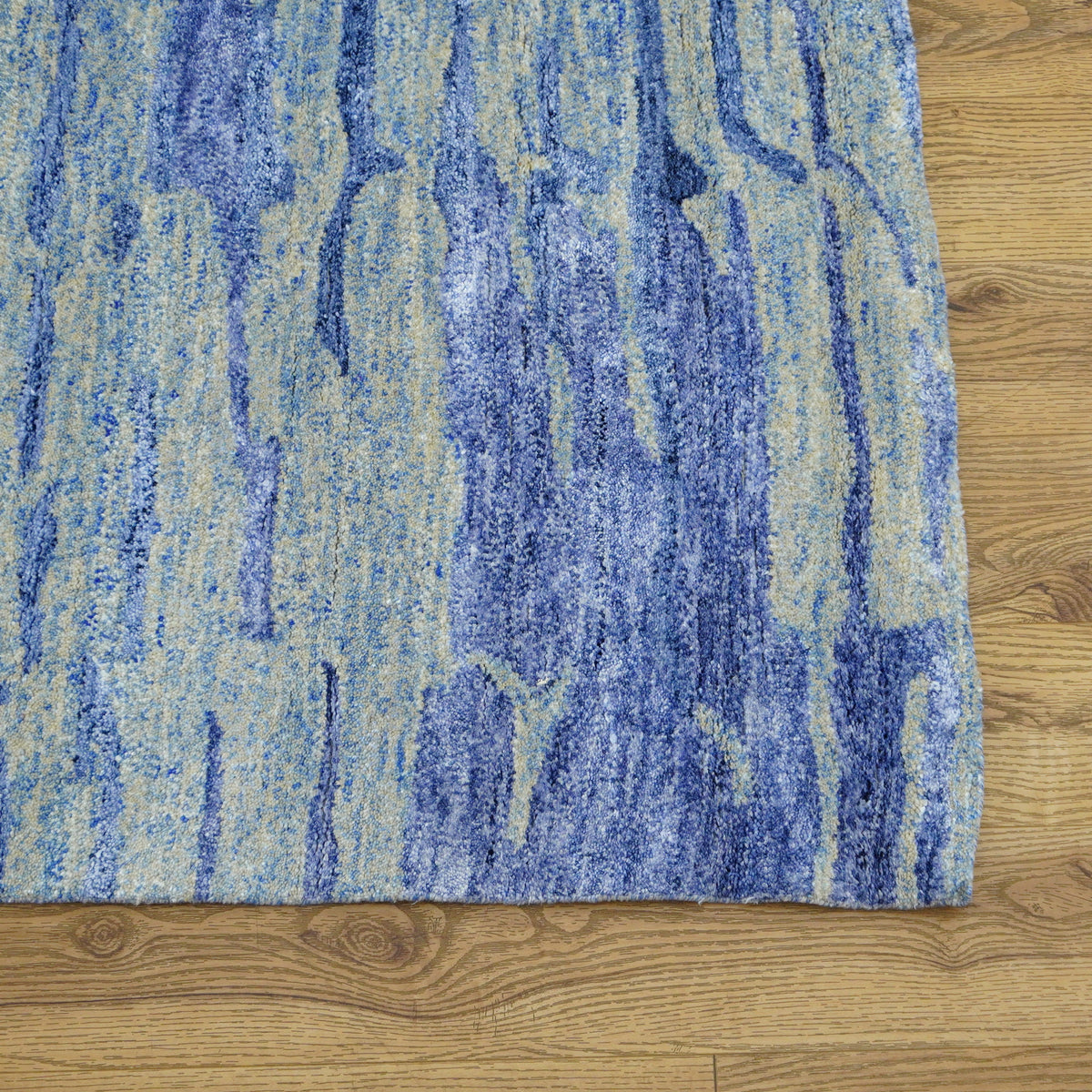 8x10-ft Wool Area Rug, Blue Sea Breeze