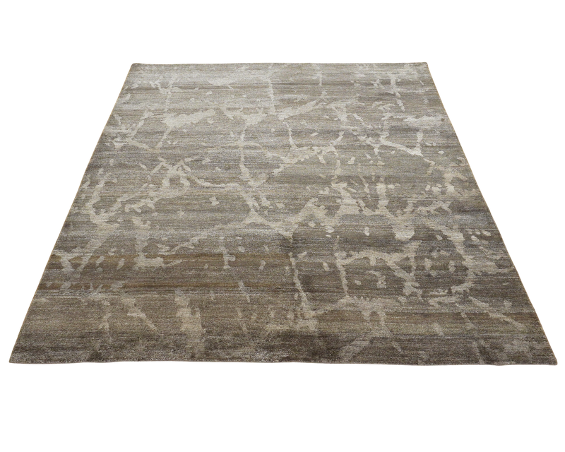 8x10-ft Wool Area Rug, Silk Shadows Abstract