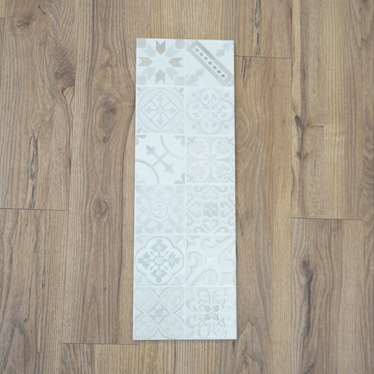 8x24-inch Grisha Backlash Ceramic Tiles in Gold Decor - 12 sq. ft. (9 pcs)