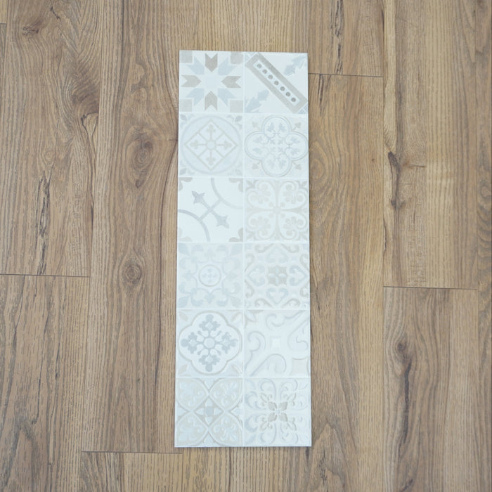 8x24-inch Grisha Backlash Ceramic Tiles in Gold Decor - 12 sq. ft. (9 pcs)