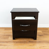 21-inch 2-Drawer Night Stand in Dark Oak