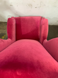 Queen Red Velvet Armchair