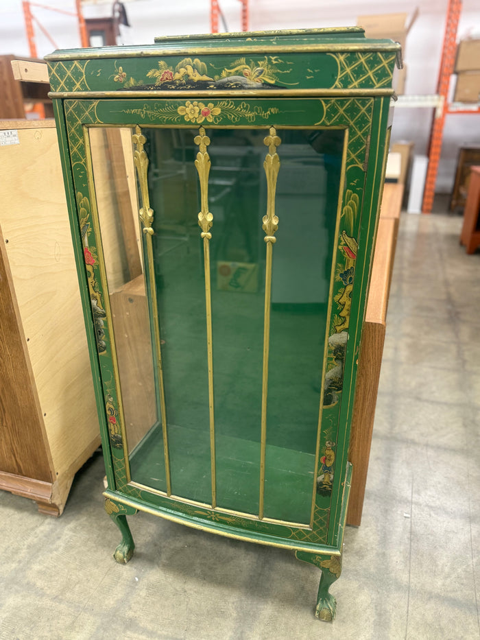 Green Vintage Display Cabinet