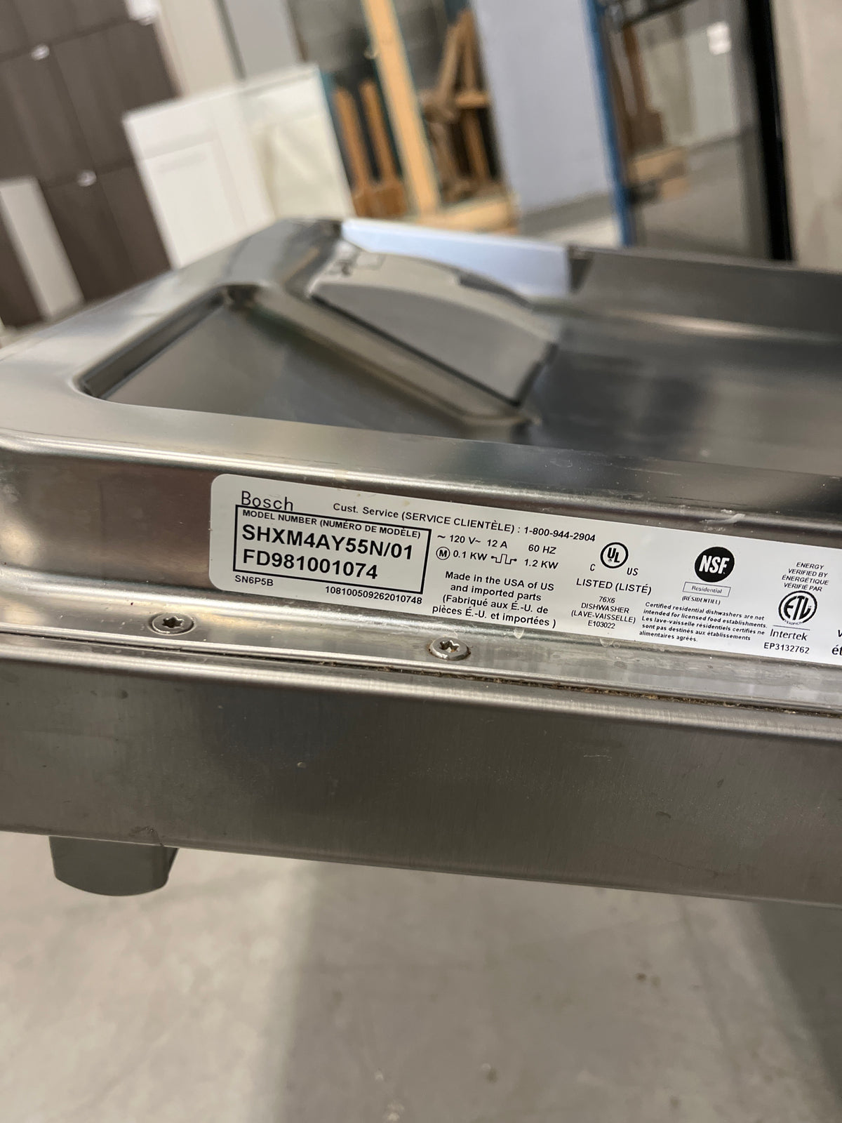 24"W Bosch Stainless Steel Dishwasher
