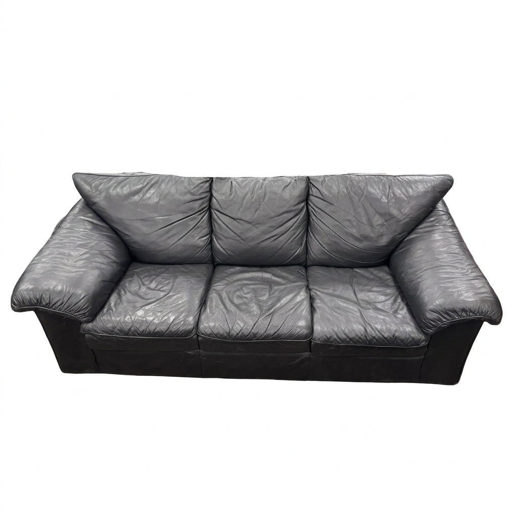 Modern Black 3-Seater Sofa