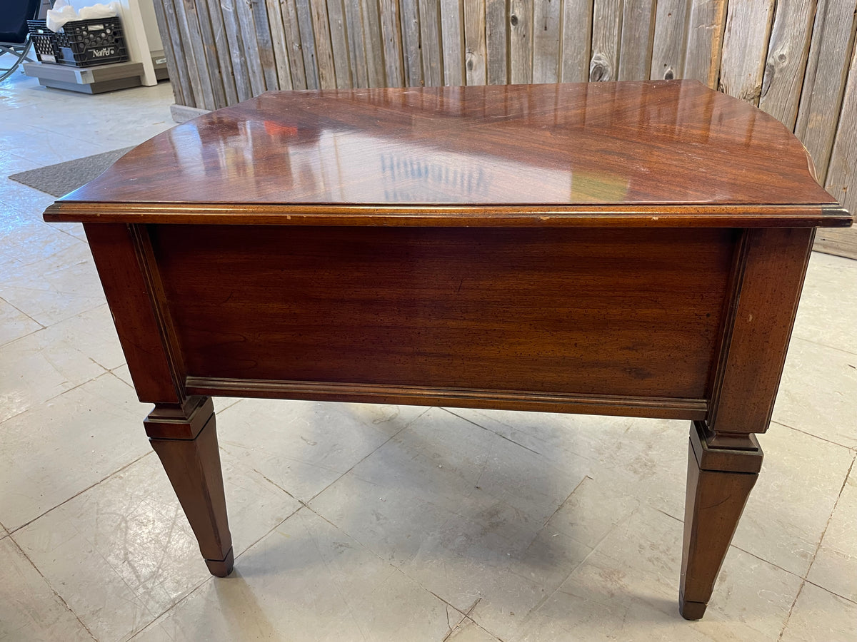 Woodgrain Side Table with One Drawer