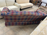 Red and Blue Plaid Couch